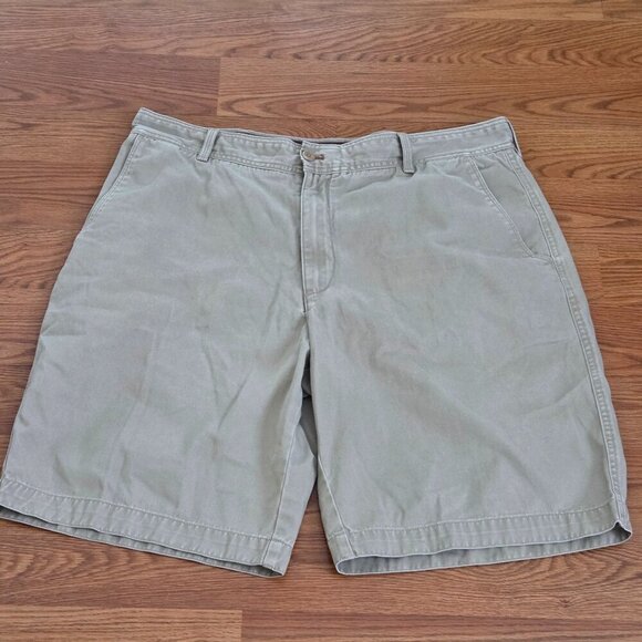 Y2K Vintage Timberland Men's Khaki Baggy Chino Shorts Size W40 Relaxed Skater - Picture 1 of 15